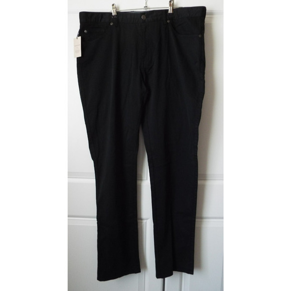 PETER MILLAR Jeans Mens 38x33 Black Crown Sateen 5 Pocket Preppy Classic NWT